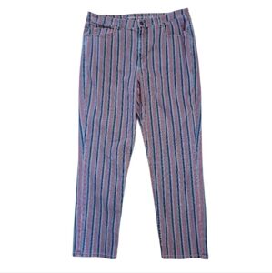 SZ10 American Eagle Outfitters Striped Ankle Jeans